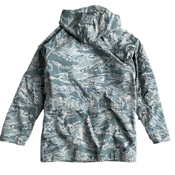 Camo Parka Small Long Shell Jacket Tiger Stripe Underarm Vents Hunting Outdoor - Picture 7 of 13